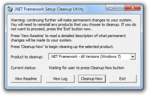 cleanup tool net framework cleanup tool net framework