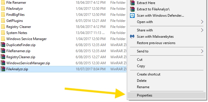 open zip files on windows 10